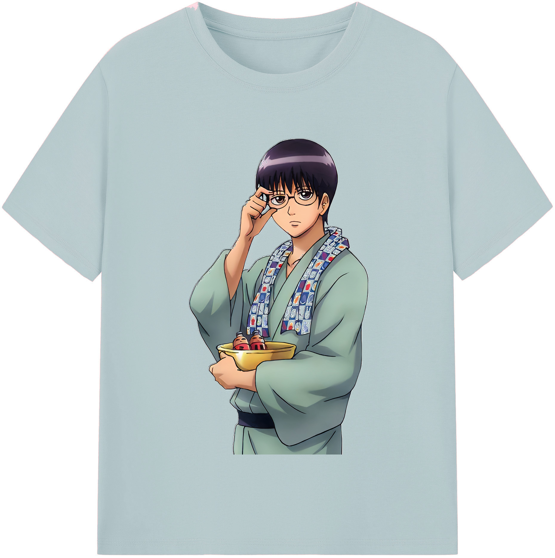 （画像用） ぎんたま 坂田銀時（さかたぎんとき） 神楽 志村新八（しむら しんぱち） GINTAMA Sakata Gintoki Kagura Shimura Shinpachi 綿100％半袖Tシャツ（フロントプリント）